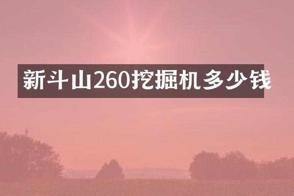 新斗山260挖掘機多少錢