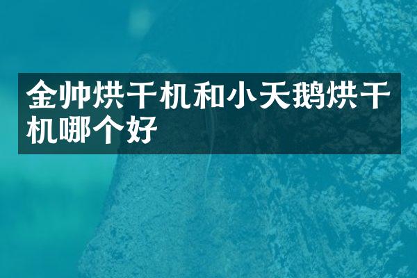 金帥烘干機(jī)和小天鵝烘干機(jī)哪個(gè)好