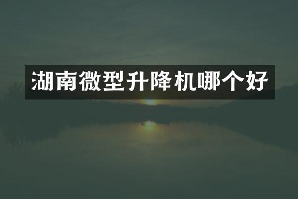 湖南微型升降機(jī)哪個(gè)好