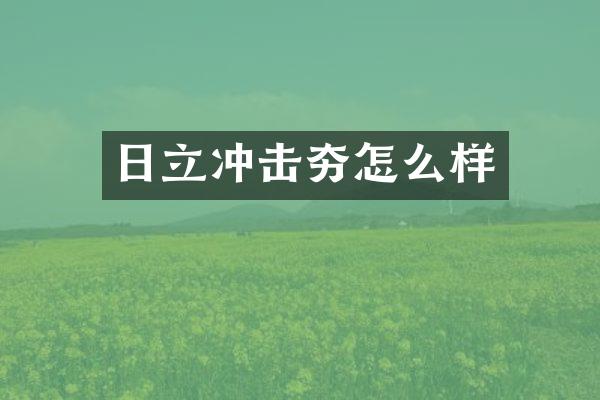 日立沖擊夯怎么樣