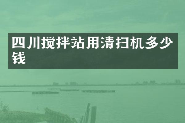 四川攪拌站用清掃機多少錢