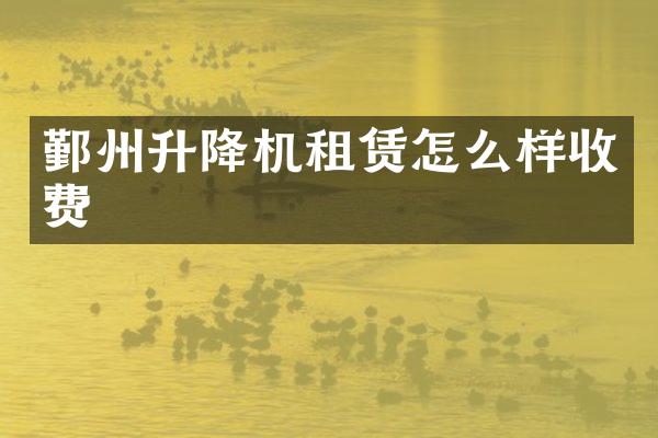 鄞州升降機(jī)租賃怎么樣收費(fèi)