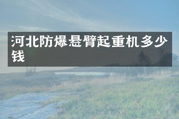 河北防爆懸臂起重機多少錢