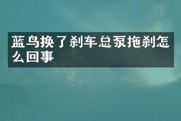 藍鳥換了剎車總泵拖剎怎么回事