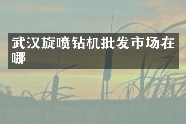 武漢旋噴鉆機(jī)批發(fā)市場(chǎng)在哪