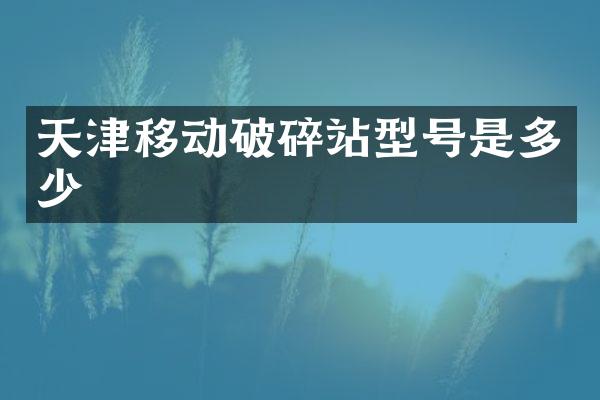 天津移動破碎站型號是多少