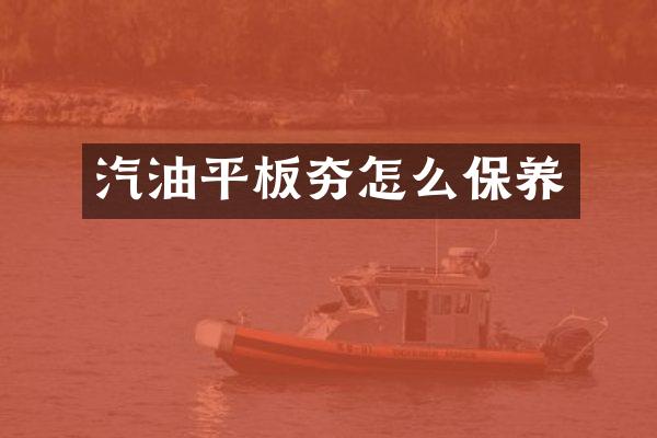 汽油平板夯怎么保養(yǎng)