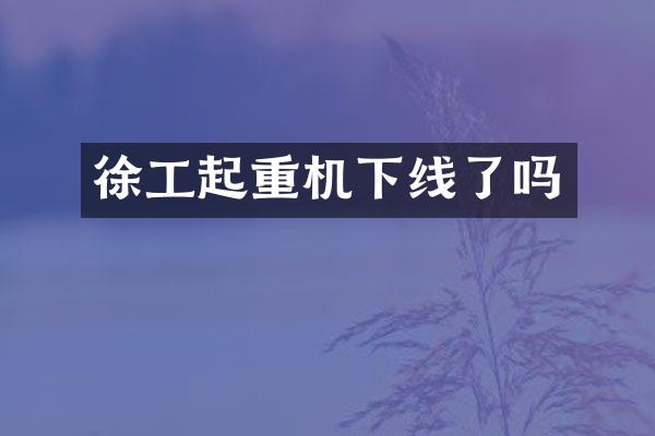 徐工起重機(jī)下線了嗎