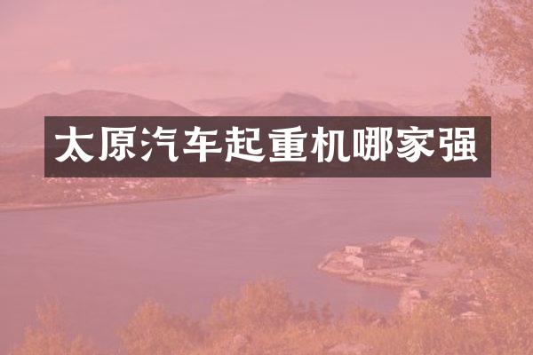 太原汽車起重機哪家強