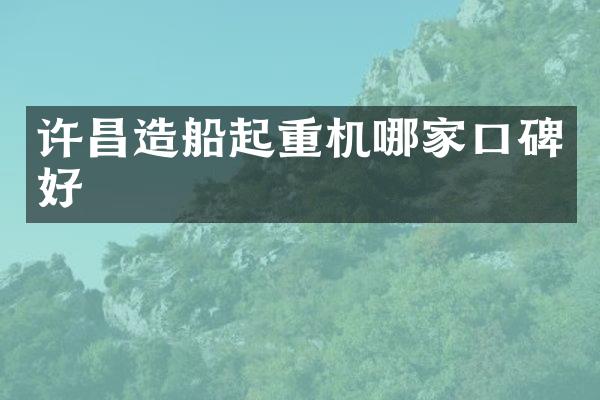 許昌造船起重機(jī)哪家口碑好