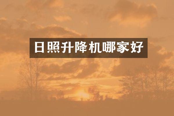 日照升降機(jī)哪家好