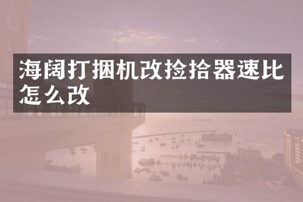 海闊打捆機改撿拾器速比怎么改