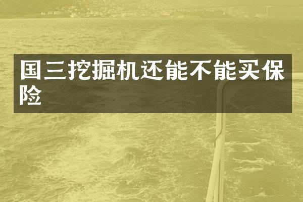 國三挖掘機還能不能買保險