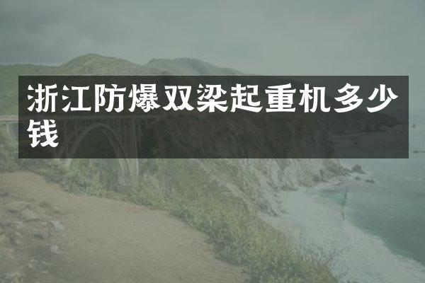 浙江防爆雙梁起重機(jī)多少錢