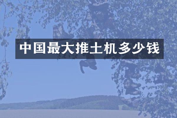 中國(guó)最大推土機(jī)多少錢