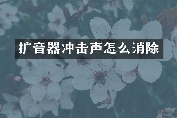 擴(kuò)音器沖擊聲怎么消除