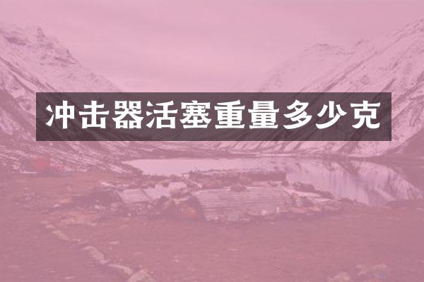 沖擊器活塞重量多少克