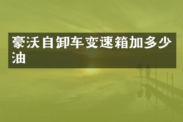 豪沃自卸車變速箱加多少油