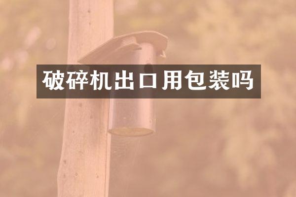 破碎機出口用包裝嗎