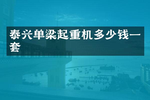 泰興單梁起重機多少錢一套