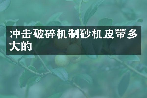 沖擊破碎機(jī)制砂機(jī)皮帶多大的