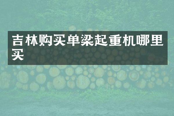 吉林購買單梁起重機哪里買