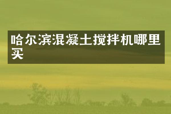 哈爾濱混凝土攪拌機(jī)哪里買