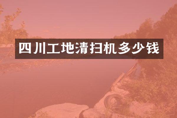 四川工地清掃機多少錢