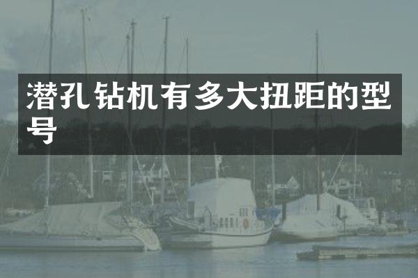 潛孔鉆機(jī)有多大扭距的型號(hào)