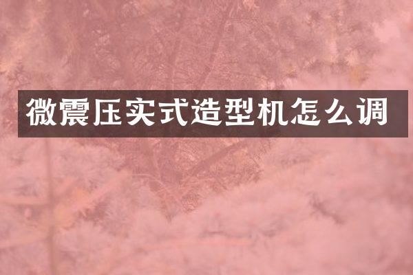 微震壓實式造型機怎么調(diào)