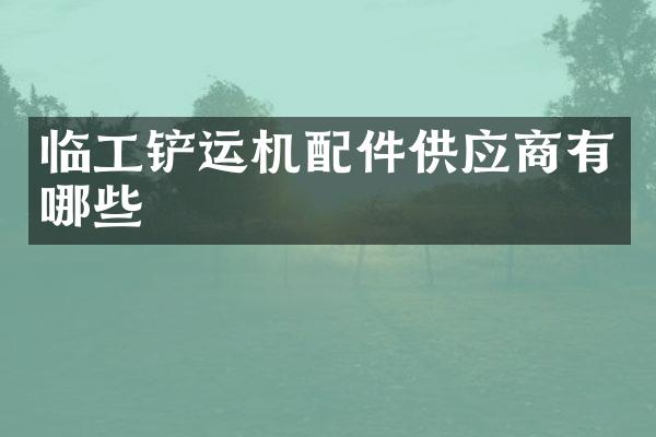 臨工鏟運機配件供應(yīng)商有哪些