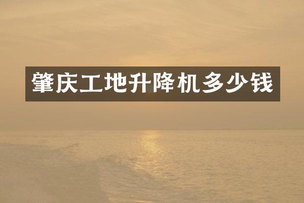 肇慶工地升降機(jī)多少錢