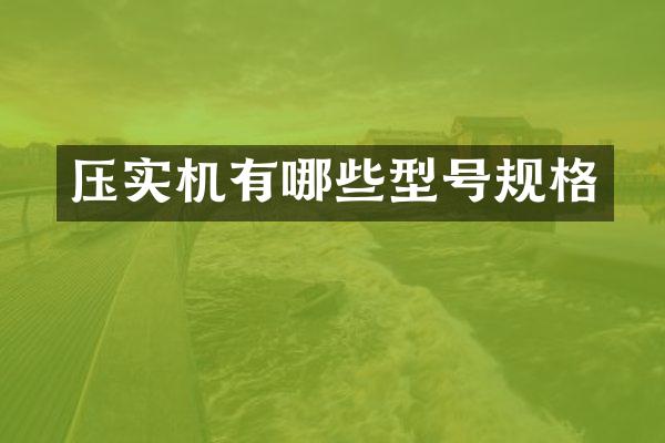 壓實(shí)機(jī)有哪些型號(hào)規(guī)格