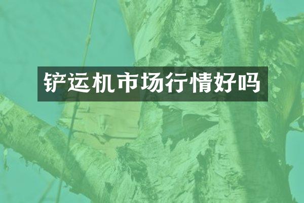 鏟運(yùn)機(jī)市場(chǎng)行情好嗎