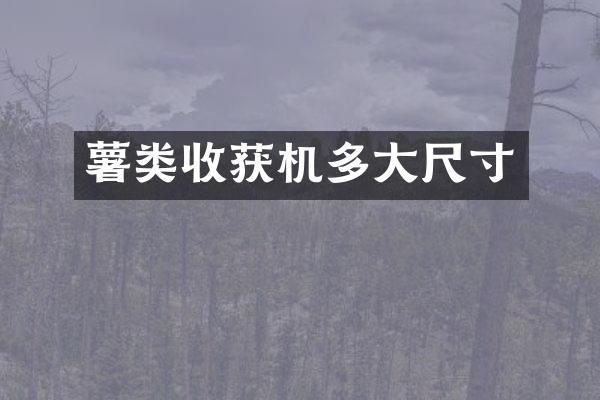 薯類(lèi)收獲機(jī)多大尺寸