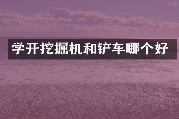 學(xué)開挖掘機(jī)和鏟車哪個(gè)好