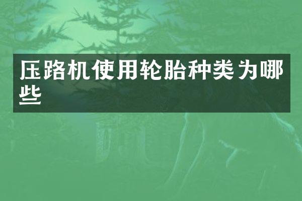壓路機使用輪胎種類為哪些