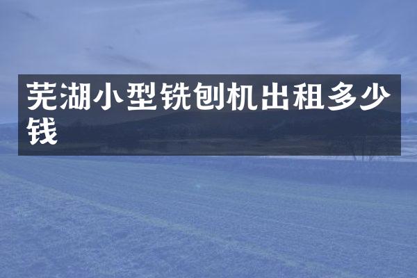 芜湖小型铣刨机出租多少钱