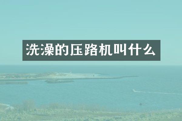 洗澡的壓路機叫什么