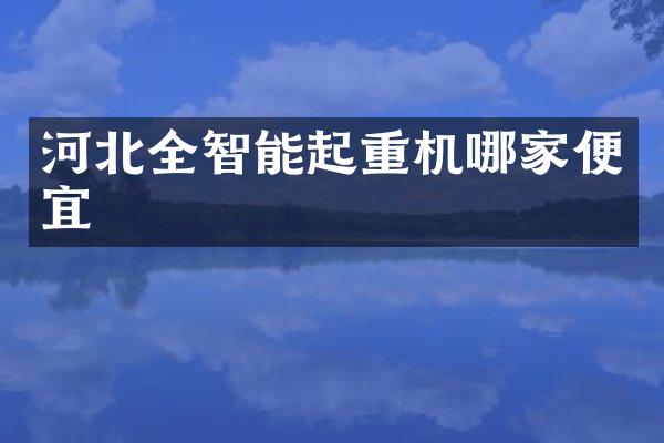 河北全智能起重機哪家便宜