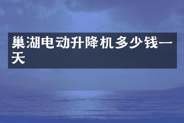 巢湖電動(dòng)升降機(jī)多少錢一天