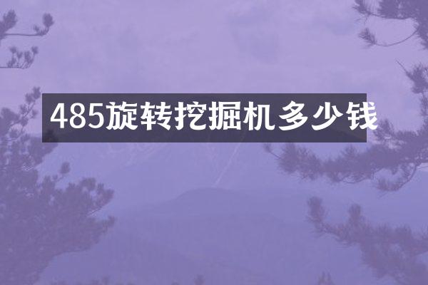 485旋轉(zhuǎn)挖掘機(jī)多少錢