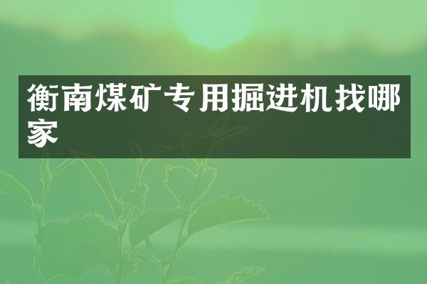 衡南煤礦專用掘進機找哪家