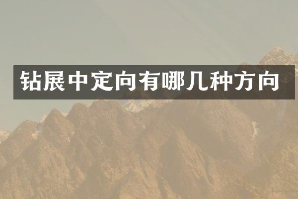 鉆展中定向有哪幾種方向