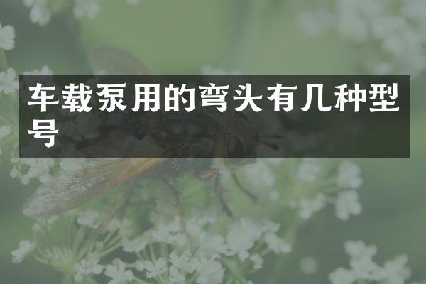 車載泵用的彎頭有幾種型號