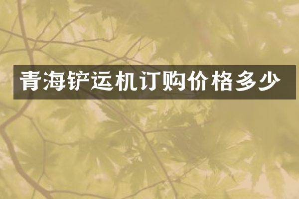 青海鏟運機訂購價格多少