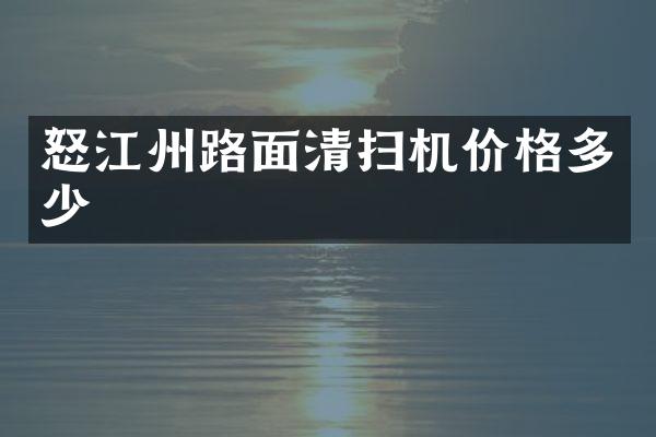 怒江州路面清掃機(jī)價(jià)格多少