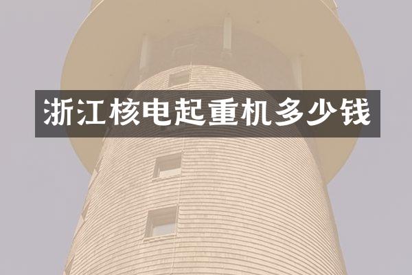 浙江核電起重機(jī)多少錢