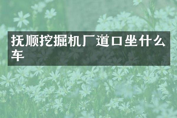 撫順挖掘機廠道口坐什么車