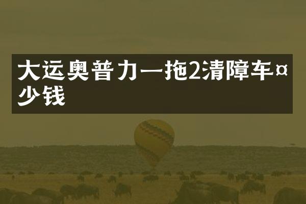 大運(yùn)奧普力一拖2清障車多少錢